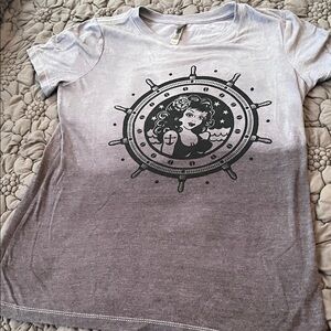 Next Level Apparel Gray Ombre Graphic Tee. Vintage piece